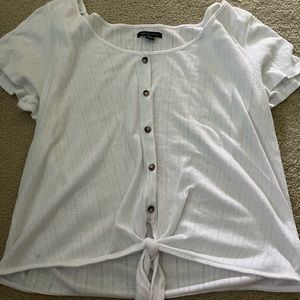 American eagle cropped tshirt with tie front size xl